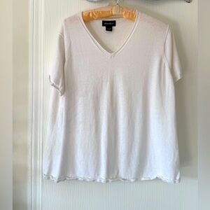 Classic White V-Neck Sweater